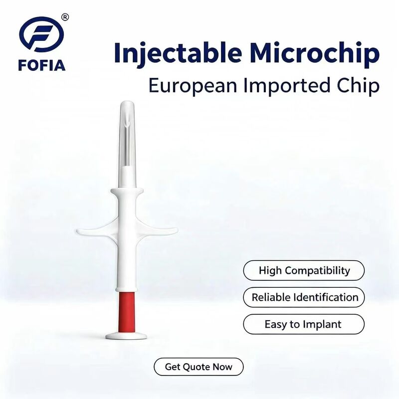 ICAR Certificated FOFIA RFID 134.2kHz Animal Microchip FDX/EM4305 Chip IP67 Waterproof for Pet Injection Plastic