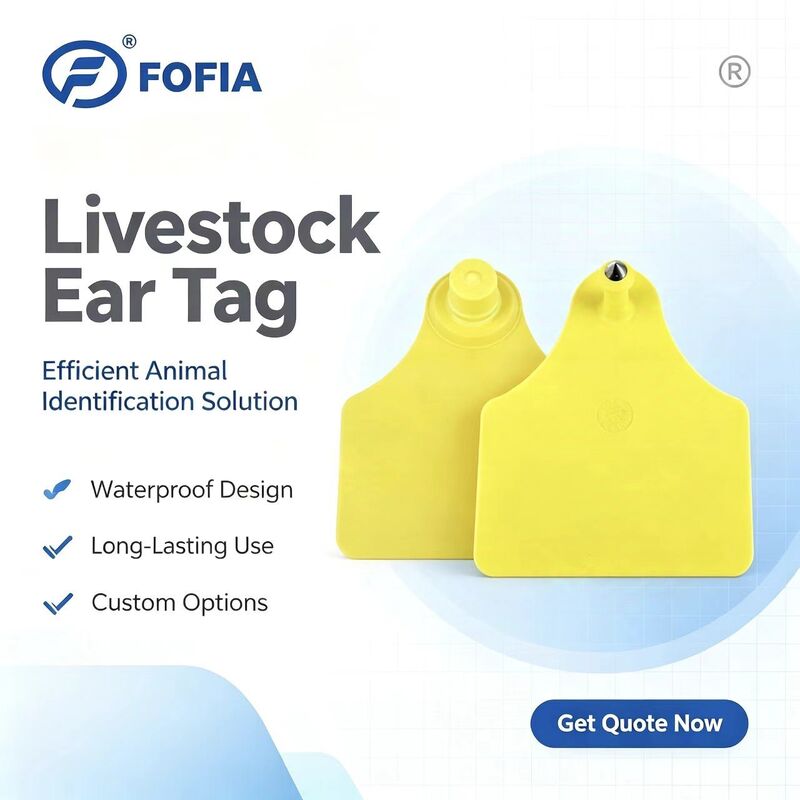 ICAR T904+T905 Combination Animal Tracking Ear Tag New RFID TPU Plastic 70*57mm Laser Coding 3 Year Warranty Farm Use Cattle