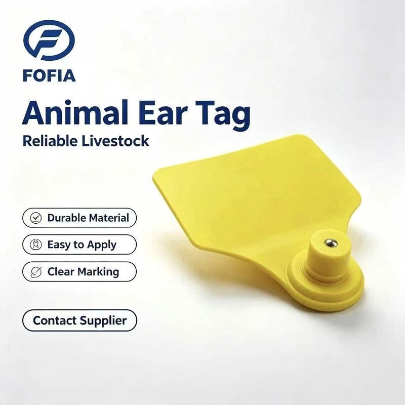 ICAR Fofia T904+T901 Animal  Ear Tag New High Quality RFID TPU 72*57mm  Laser Coding 3 Year Warranty Farm Use for Cattle