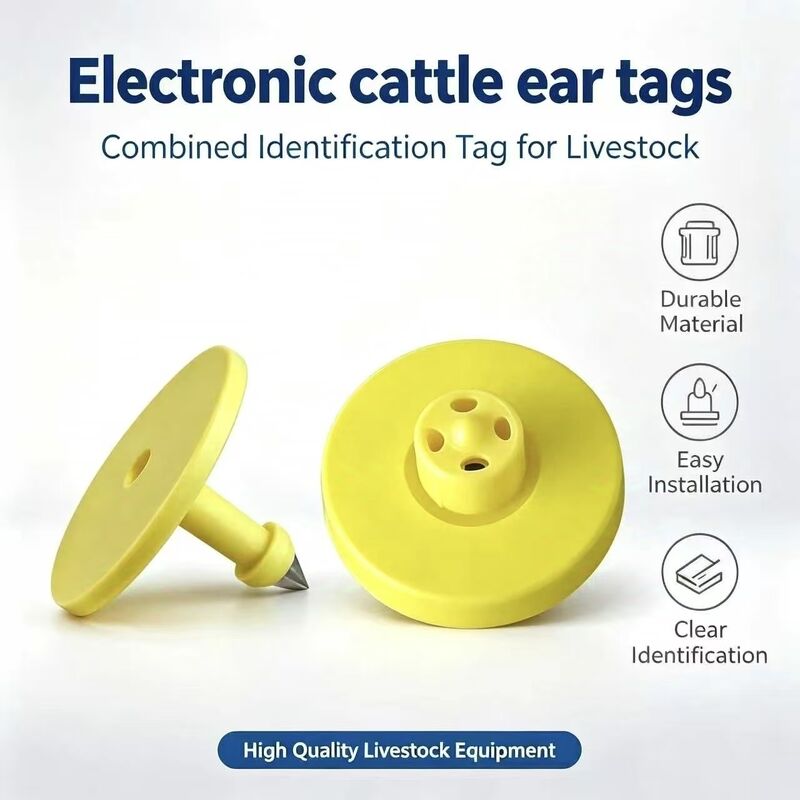 Waterproof RFID Ear Tag with ISO11784/5 Compliance and 5-Year Warranty for Livestock Tracking