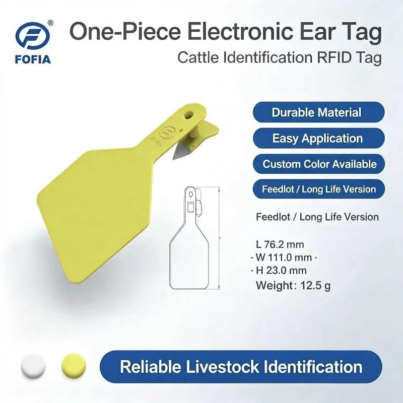 Custom New Plastic Yellow Cattle Ear Tags for Livestock Management | Farm Feedlot Cow ID Tracking