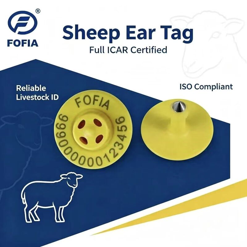 High Quality New ET957+T901 134.2kHz TPU Electronic Ear Tags for Pigs Cattle Sheep Dog Farm 10cm Read Range -20~80C 29.90.3mm