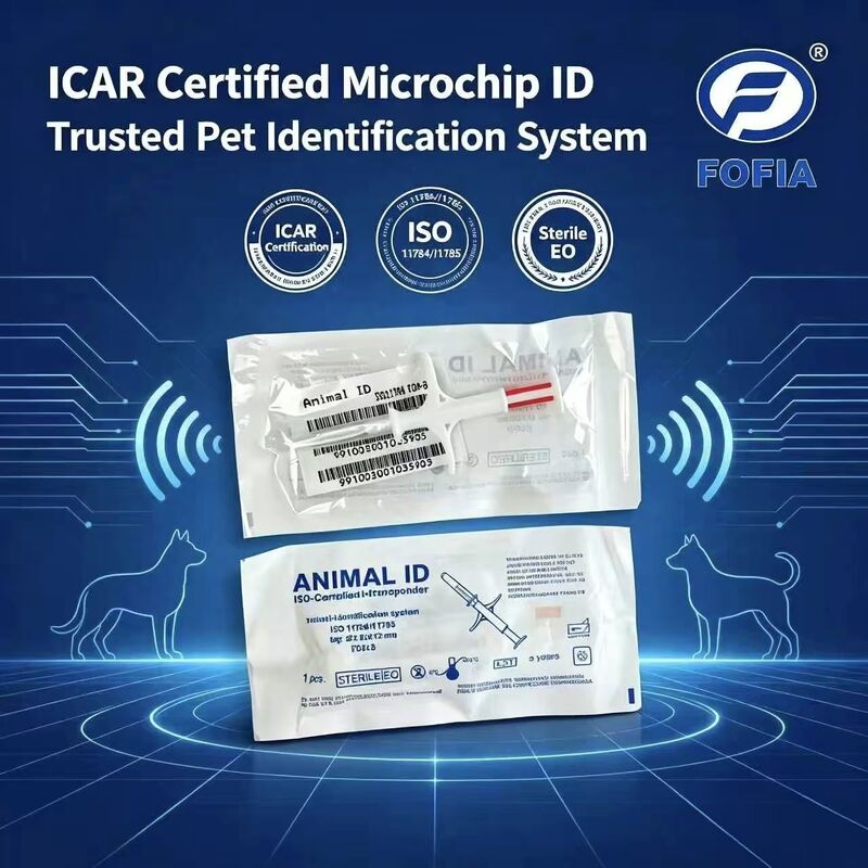 Fofia New ICAR Certified RFID 134.2kHz PP Animal ID Microchip Waterproof for Dogs & Cats Use 1.5 Year Warranty