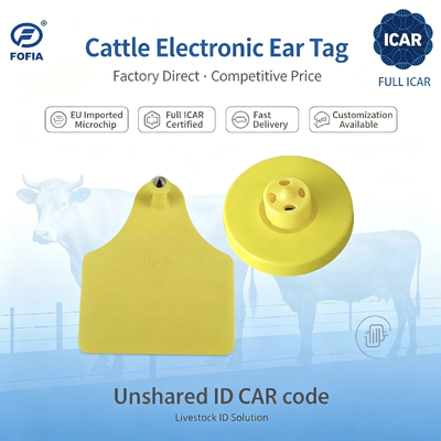 Durable Ear Tag for Livestock Management Electronic Identification System for Cattle Tracking and Farm Monitoring Solutions
