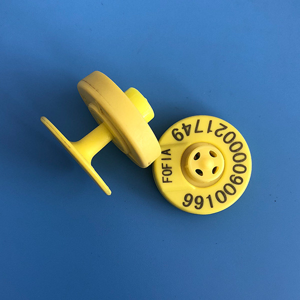Round Electronic Ear Tags Cattle Identification , Animal Ear Tags